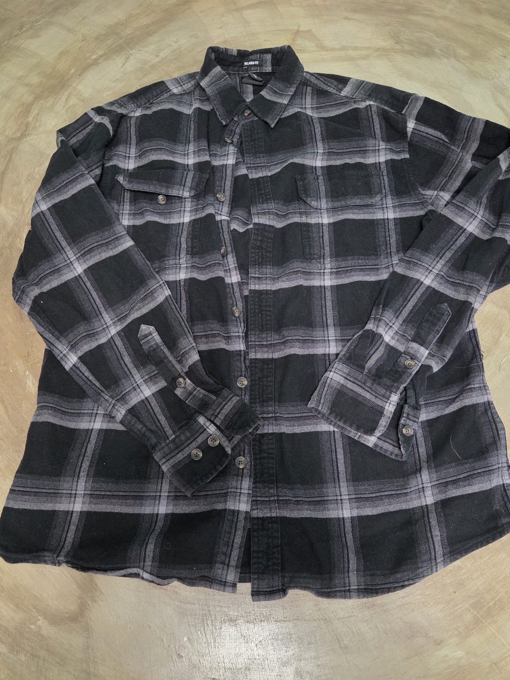 Dickies Black & Gray Plaid Relaxed Fit Shirt